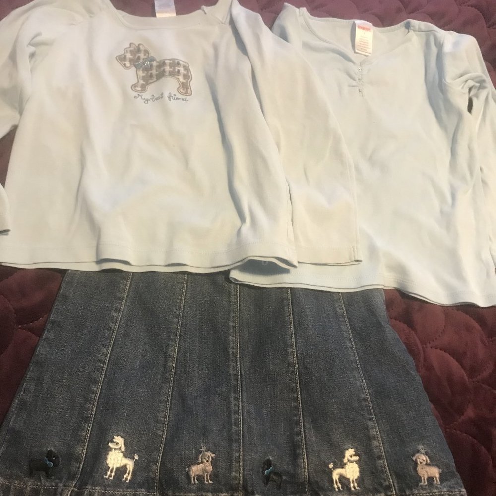 GYmboree my best friend shirts bonus skirt 5 6 PLY